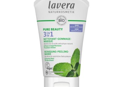 Lavera Pure Beauty Καθαρισμός-Απολέπιση-Μάσκα 3-σε-1 125ml