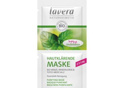 Lavera Pure Beauty Μάσκα Καθαρισμού Προσώπου 2X5ml