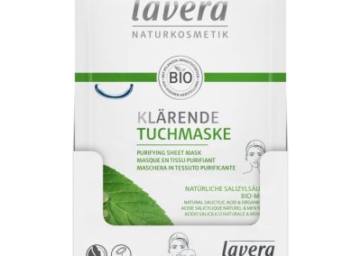 Lavera Pure Beauty Μάσκα Καθαρισμού Προσώπου σε φύλλα