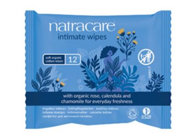 Natracare – Βιολογικά Μαντηλάκια Ευαίσθητης Περιοχής 12 τμχ